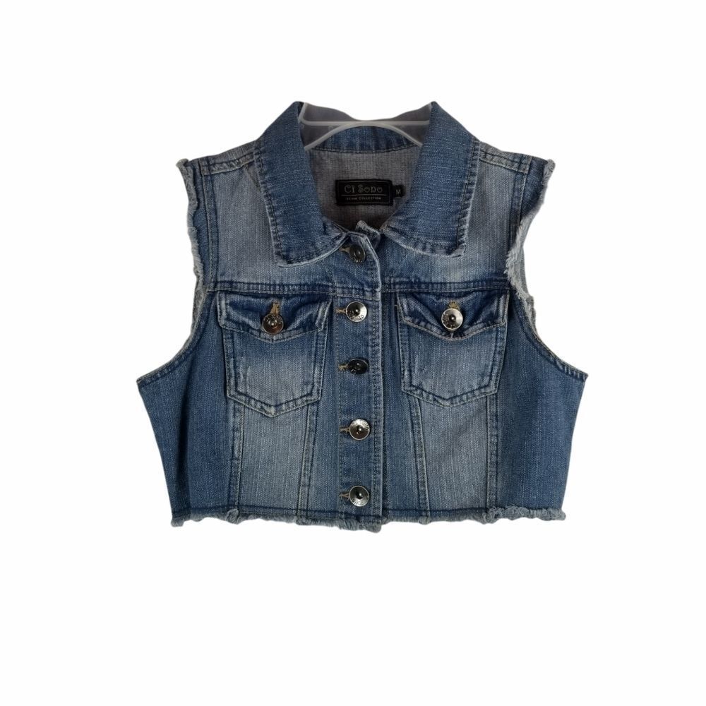 Little girl jean vest. Size M. Ci Sono Collection.
